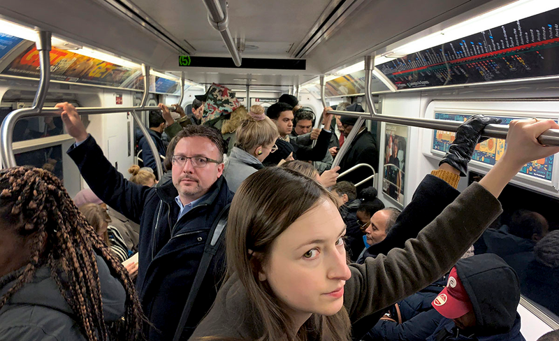 Pasajeros del metro de Nueva York, un día cualquiera